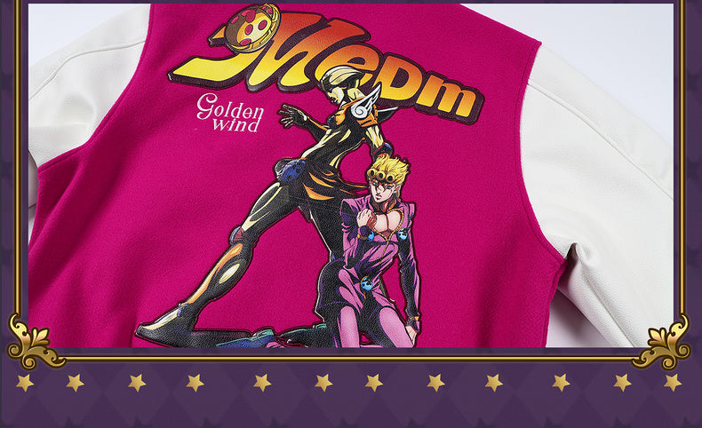 MEDM×JOJO's Bizarre Adventure Golden Wind Baseball jacket