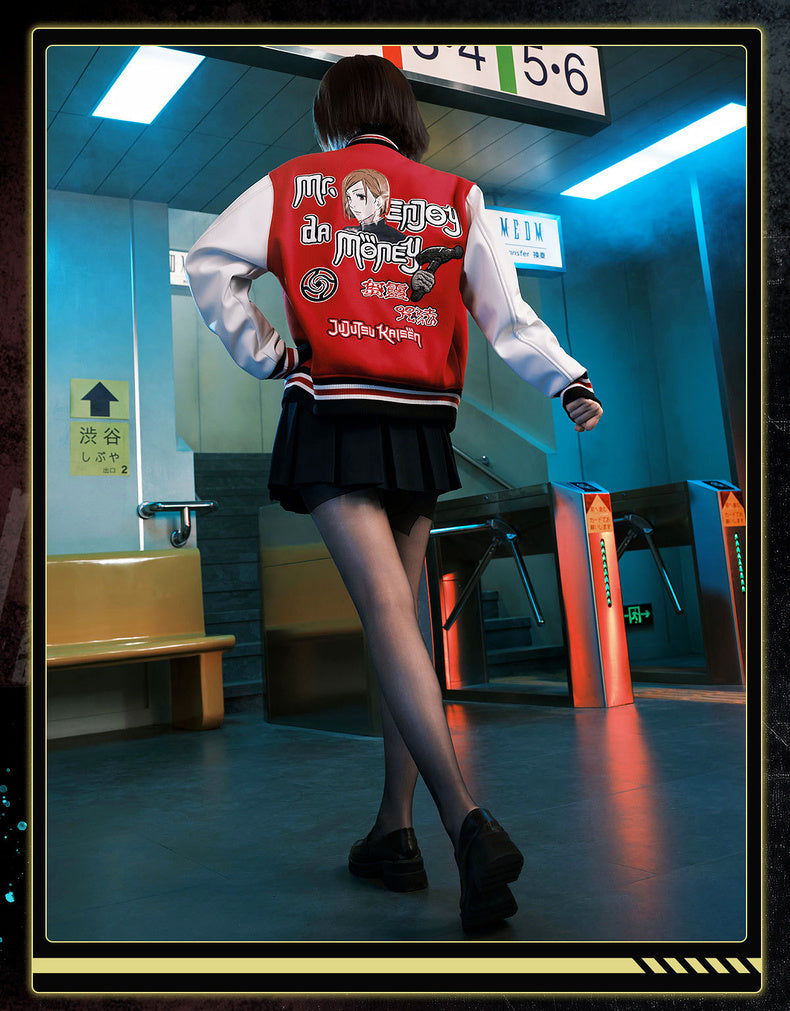MEDM×Jujutsu Kaisen Anime Character Baseball Jacket