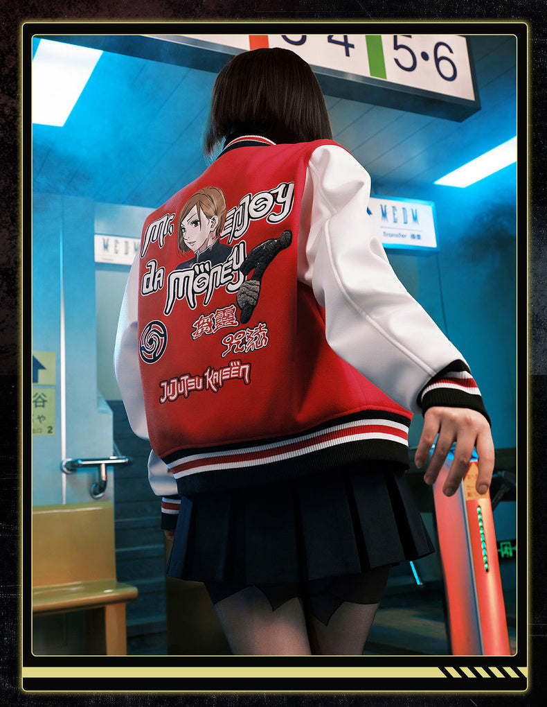 MEDM×Jujutsu Kaisen Anime Character Baseball Jacket
