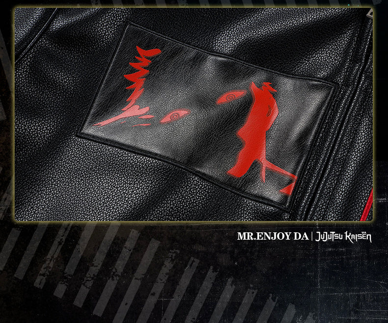 MEDM×Jujutsu Kaisen Ryomen Sukuna Leather jacket
