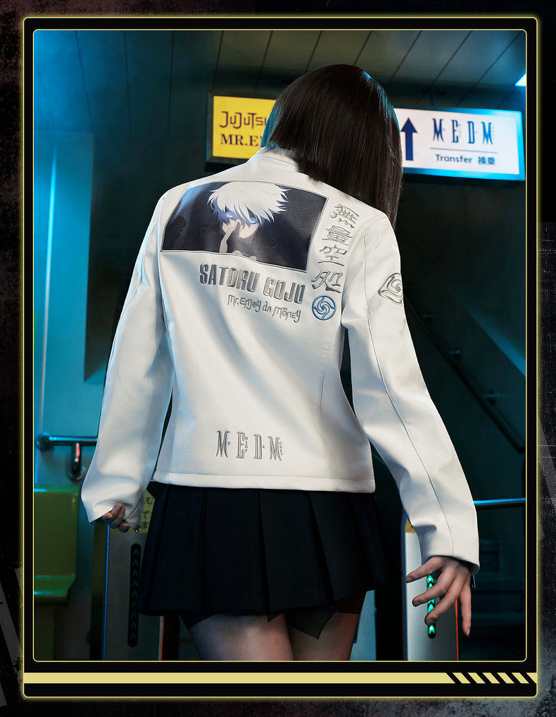 MEDM×Jujutsu Kaisen Satoru Gojo Leather jacket