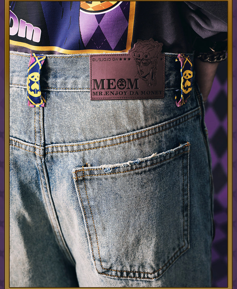 MEDM×JOJO's Bizarre Adventure Golden Wind Zipper jeans