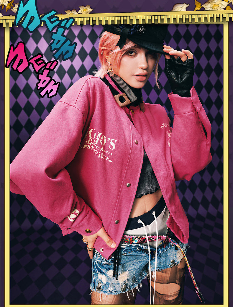 MEDM×JOJO's Bizarre Adventure Golden Wind Pink jacket