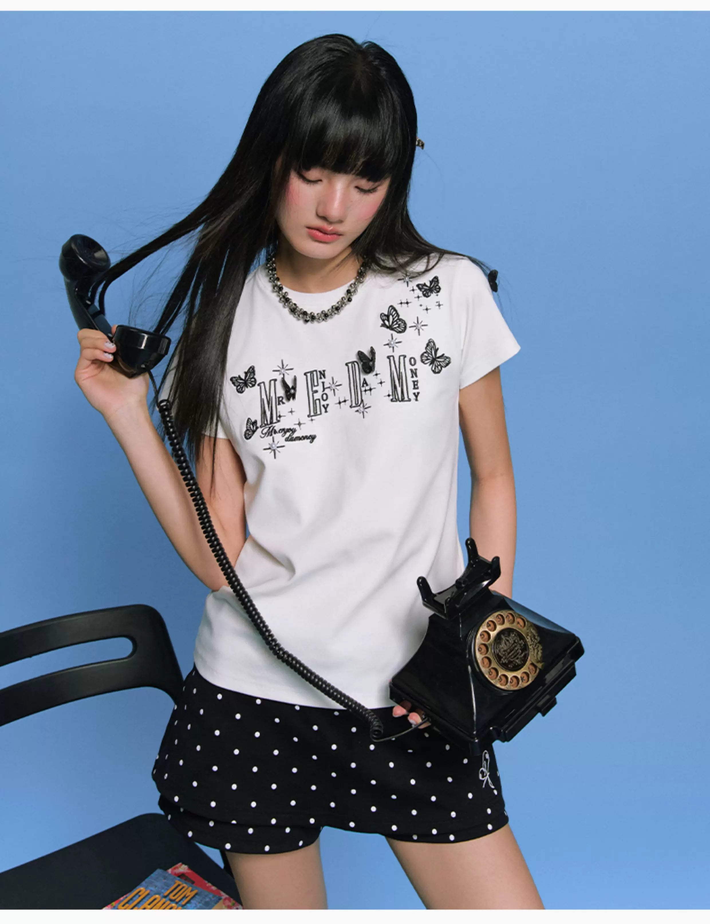 MEDM 3D Butterfly Embroidery T-shirt
