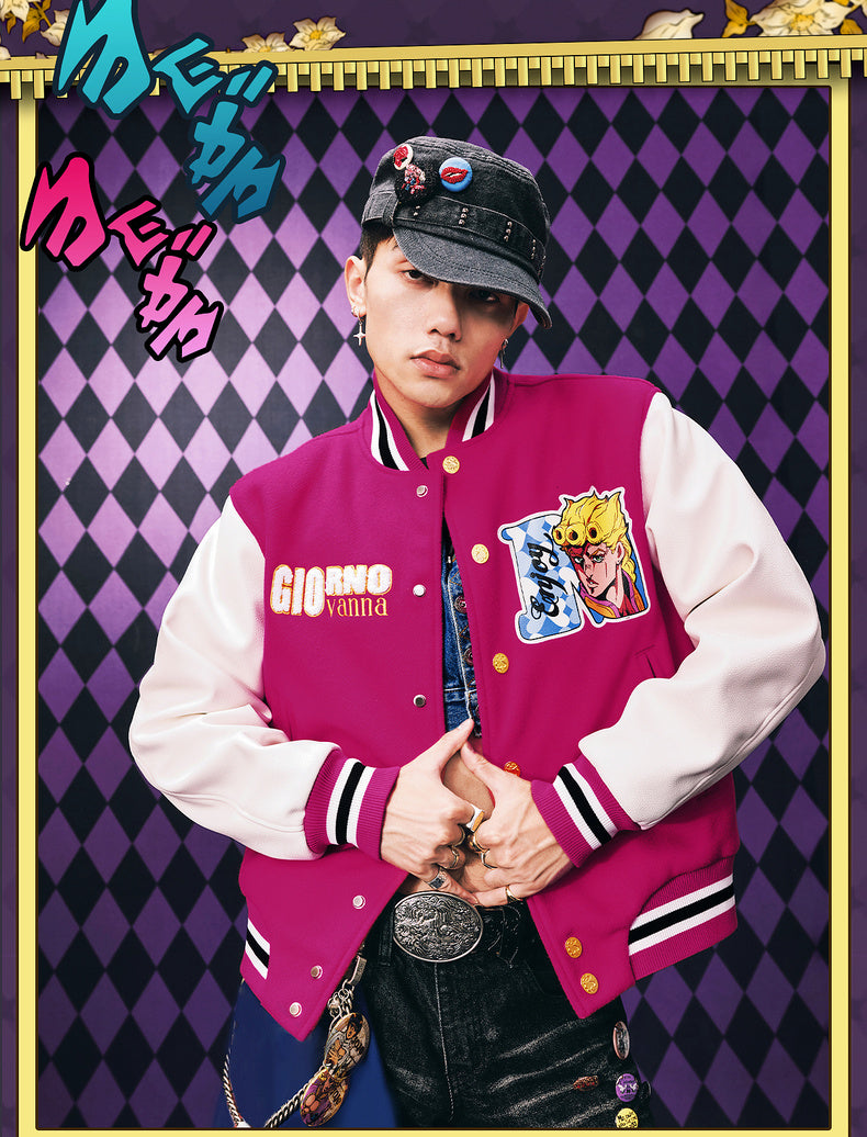 MEDM×JOJO's Bizarre Adventure Golden Wind Baseball jacket