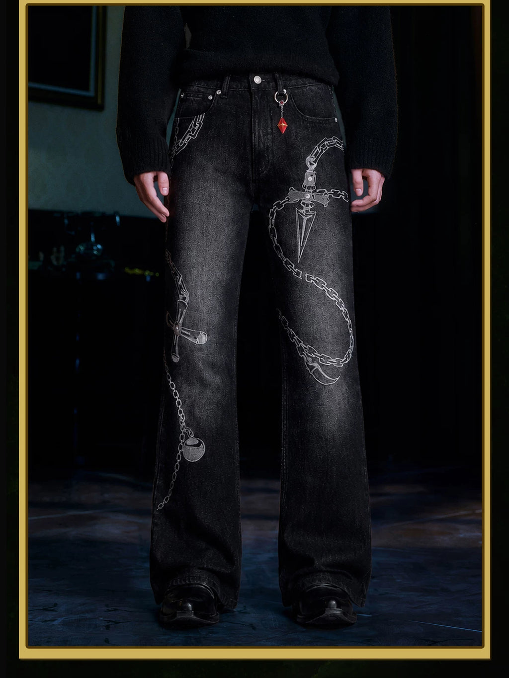 MEDM× Hunter Washed jeans