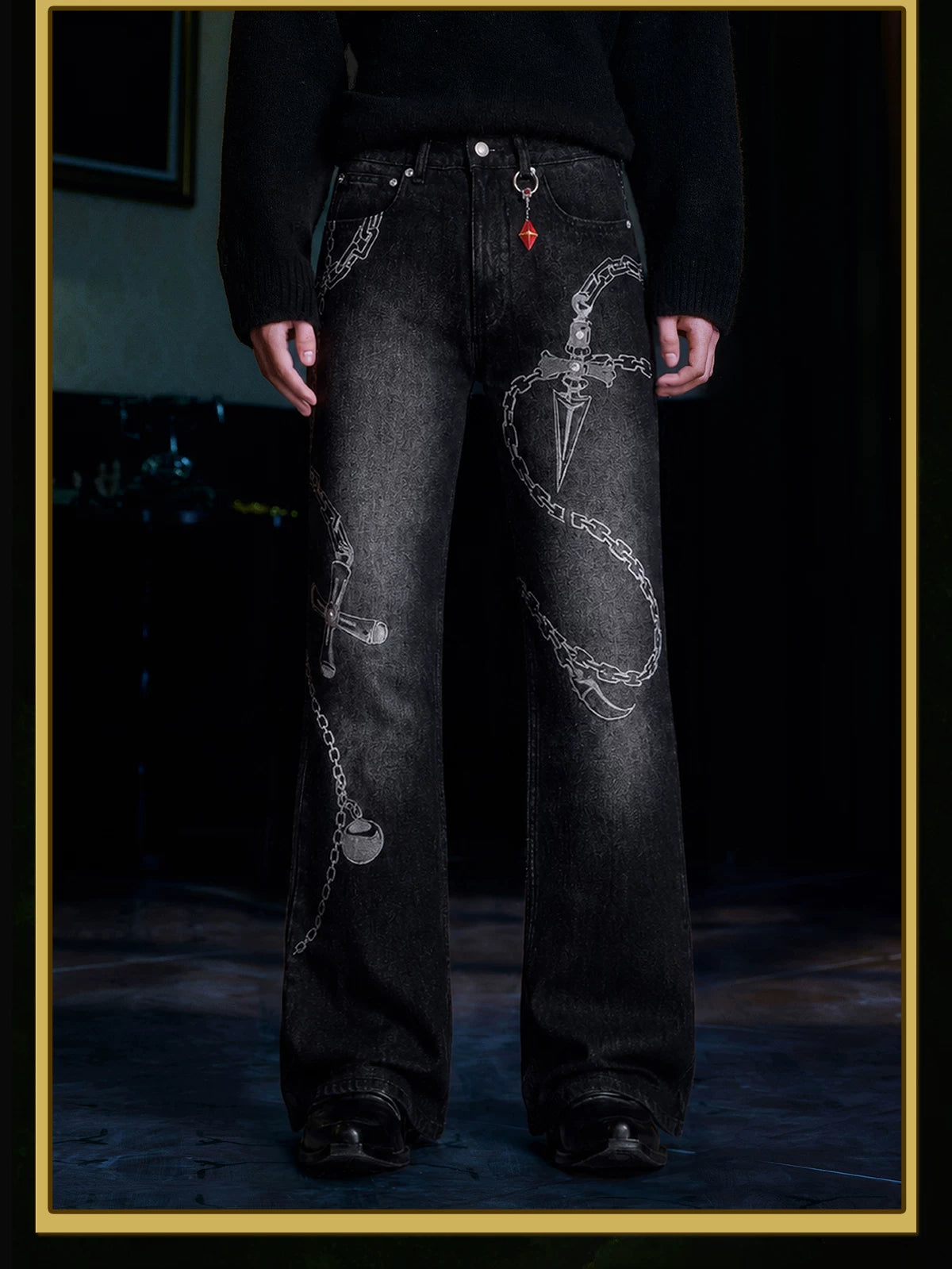 MEDM× Hunter Washed jeans