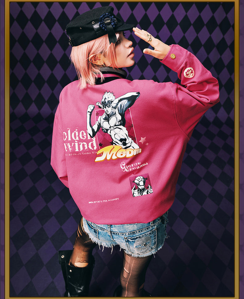 MEDM×JOJO's Bizarre Adventure Golden Wind Pink jacket