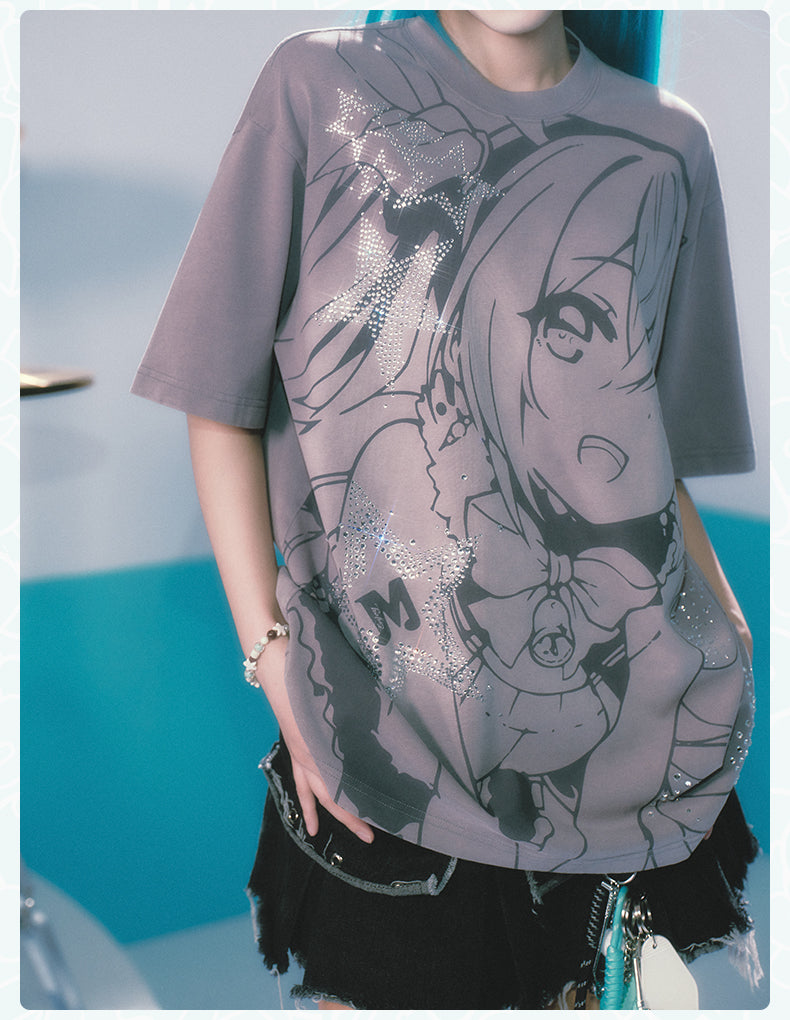 MEDM×Hatsune Miku Water-washed T-Shirts