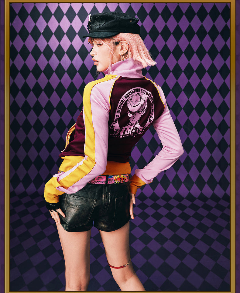 MEDM×JOJO's Bizarre Adventure Golden Wind Color-blocking set top