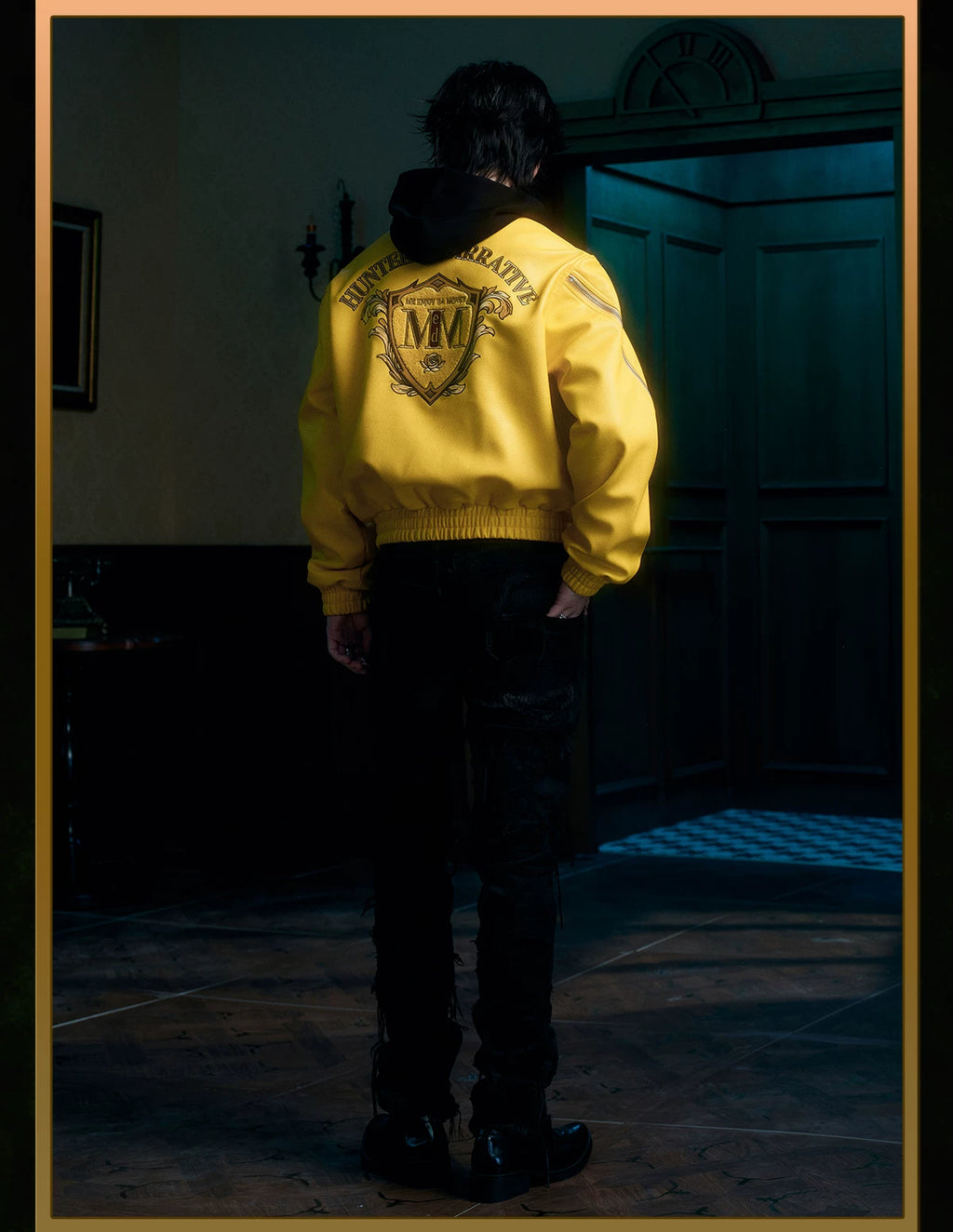 MEDM× Hunter PU leather jacket