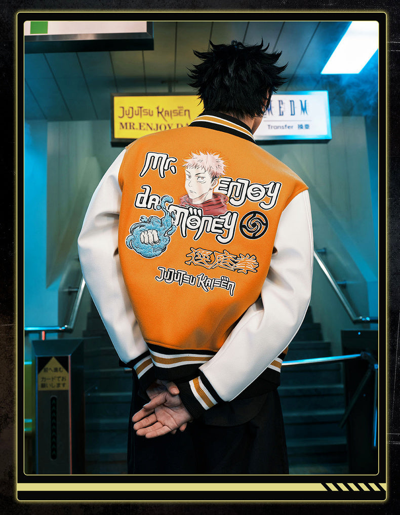 MEDM×Jujutsu Kaisen Anime Character Baseball Jacket