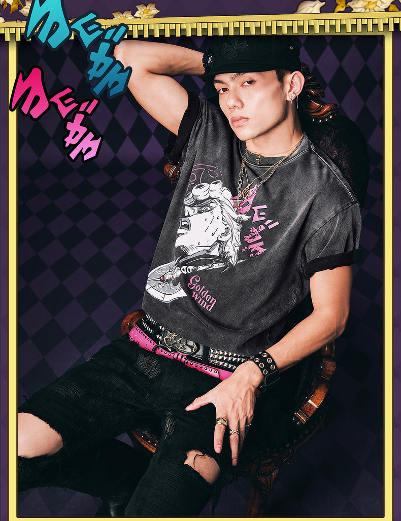 MEDM×JOJO's Bizarre Adventure Golden Wind T-shirt