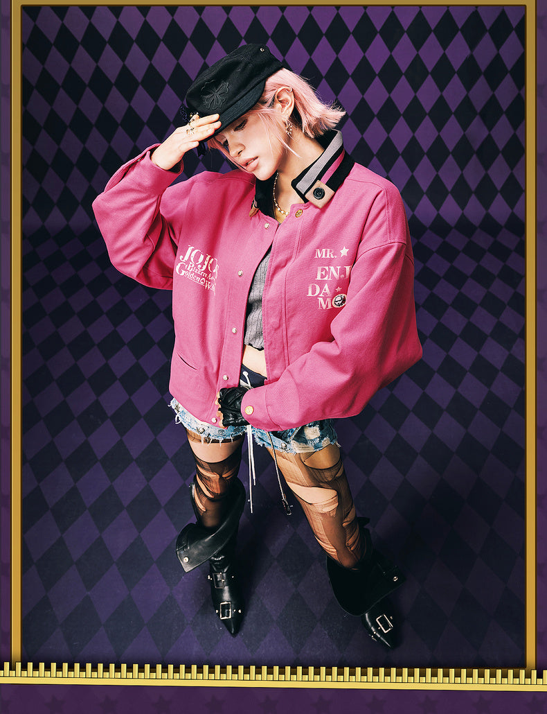 MEDM×JOJO's Bizarre Adventure Golden Wind Pink jacket
