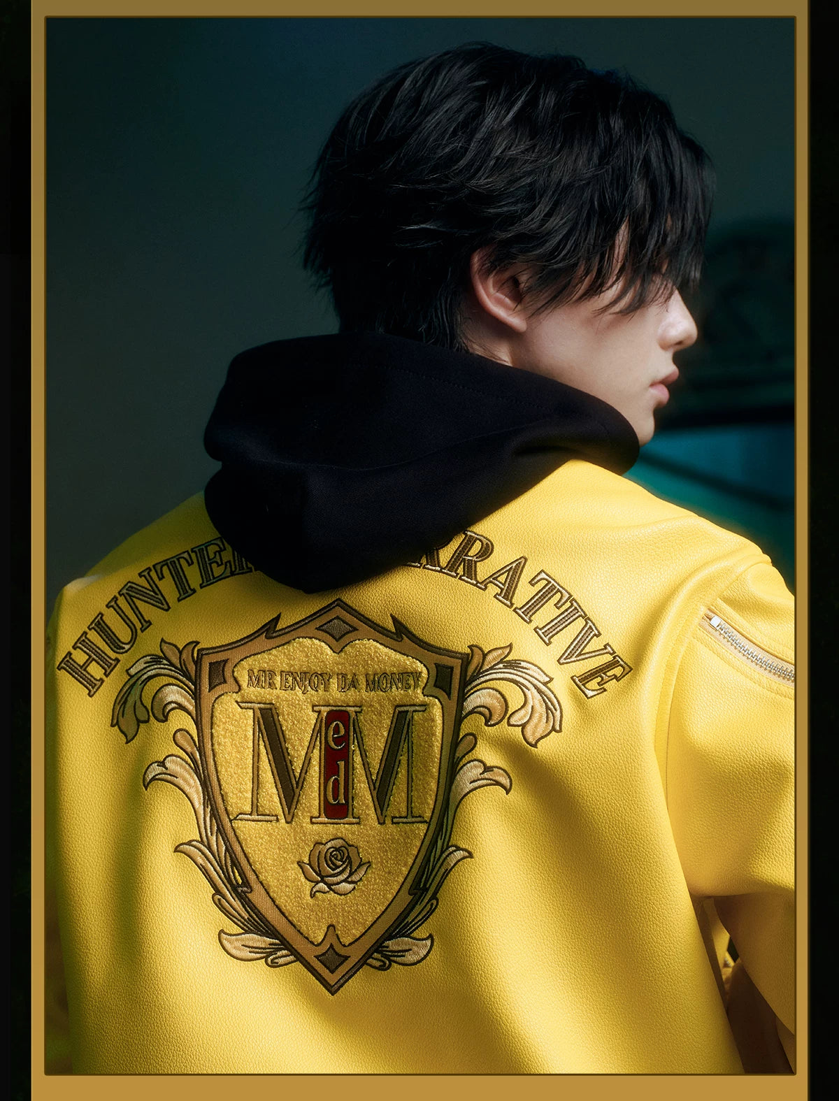 MEDM× Hunter PU leather jacket