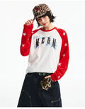 MEDM Spliced Star Pattern Long Sleeve