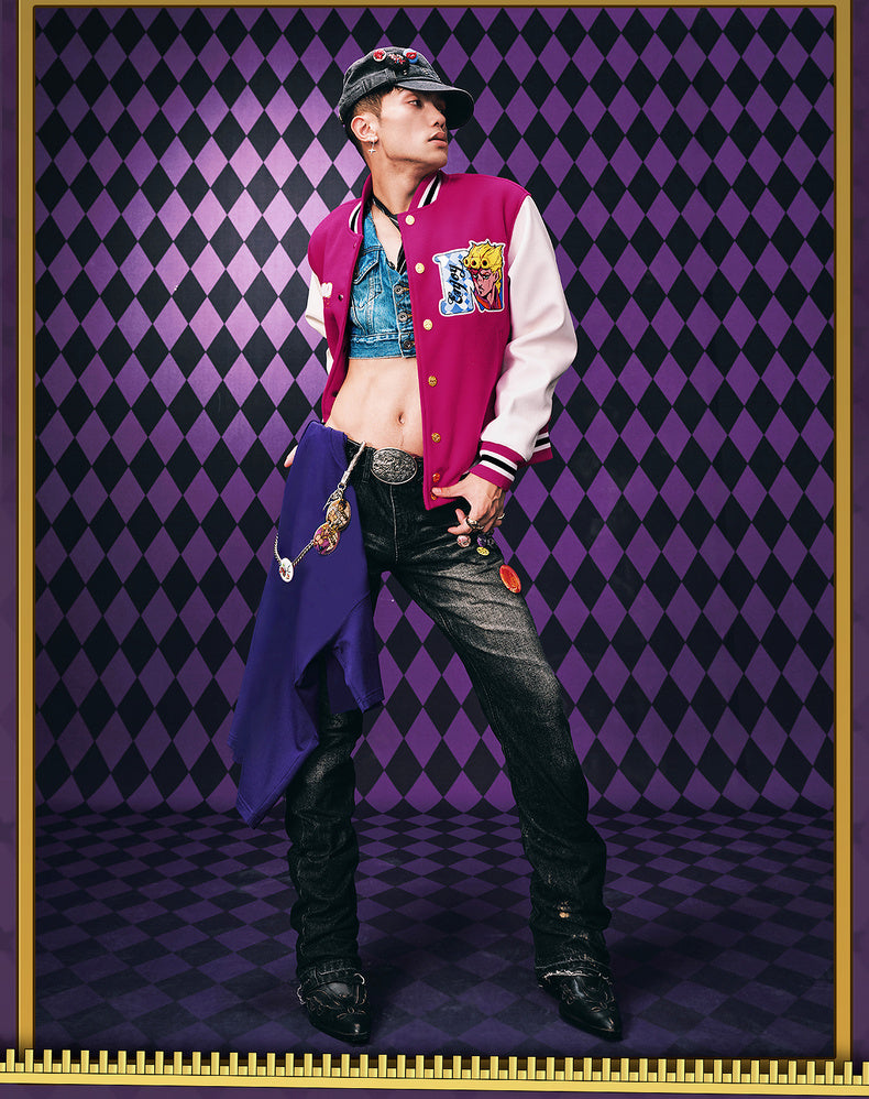 MEDM×JOJO's Bizarre Adventure Golden Wind Baseball jacket