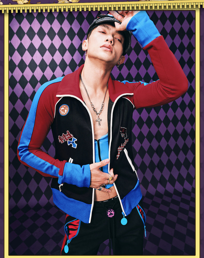 MEDM×JOJO's Bizarre Adventure Golden Wind Color-blocking set top