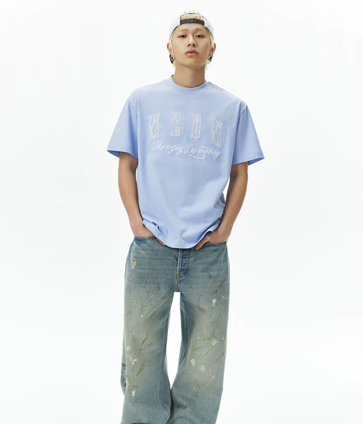 MEDM Lace Embroidery Lettering T-shirt
