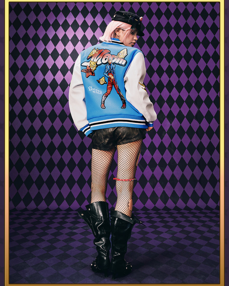 MEDM×JOJO's Bizarre Adventure Golden Wind Baseball jacket