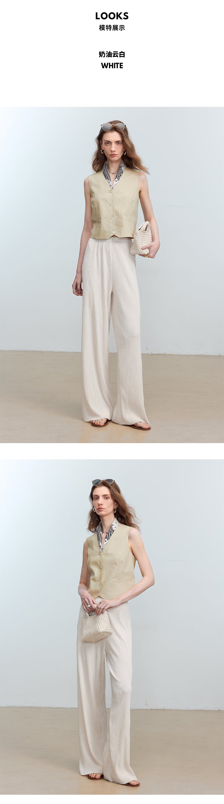 CHENE YI Miyake Pleated Long Pants