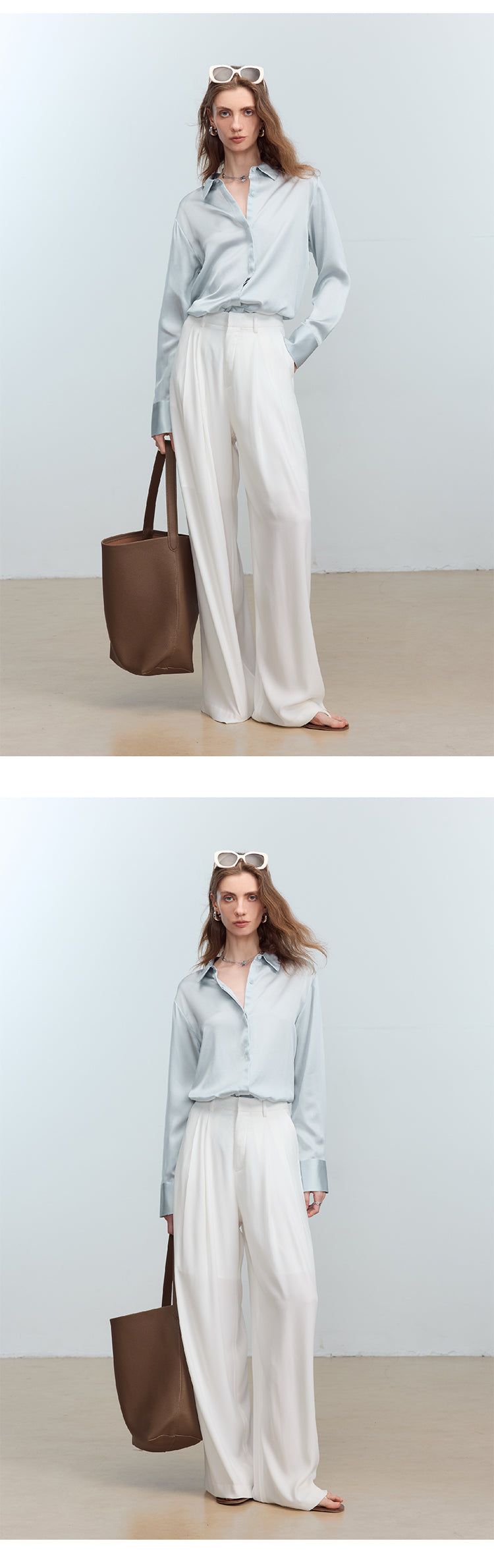 CHENE YI Long dress pants with three pleats