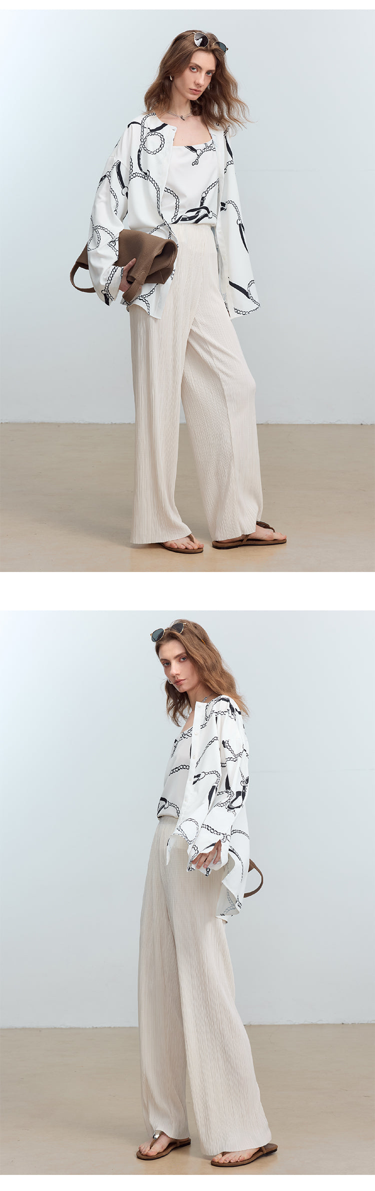CHENE YI Miyake Pleated Long Pants