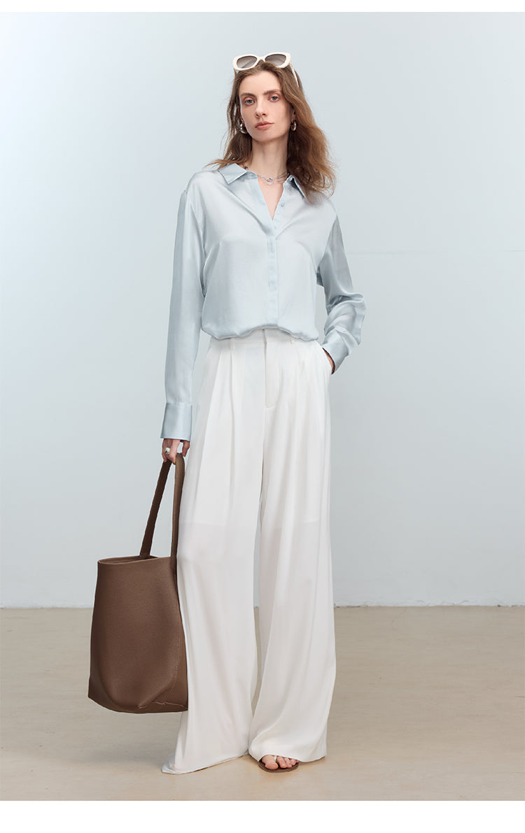 CHENE YI Long dress pants with three pleats