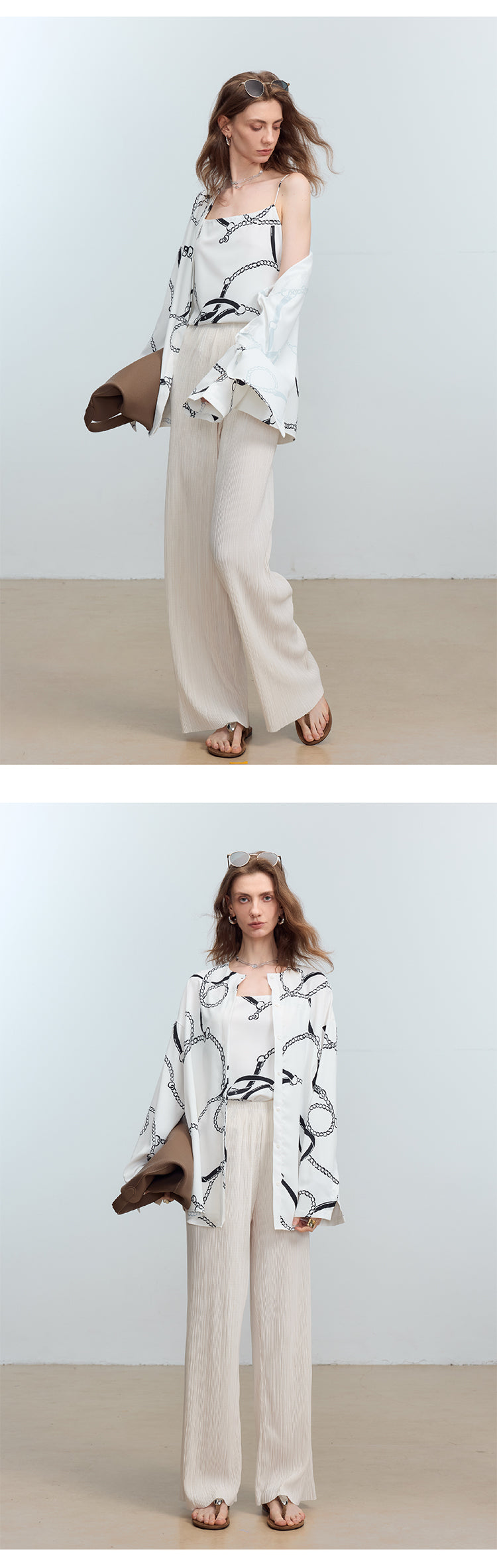 CHENE YI Miyake Pleated Long Pants