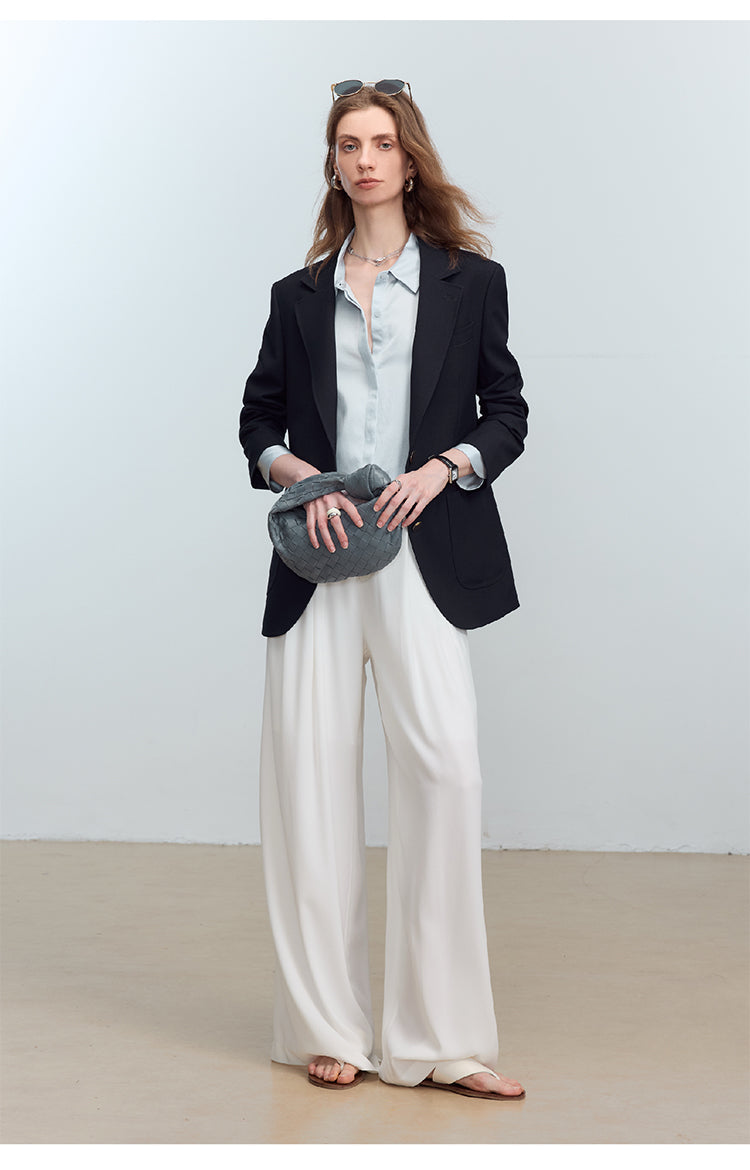 CHENE YI Long dress pants with three pleats