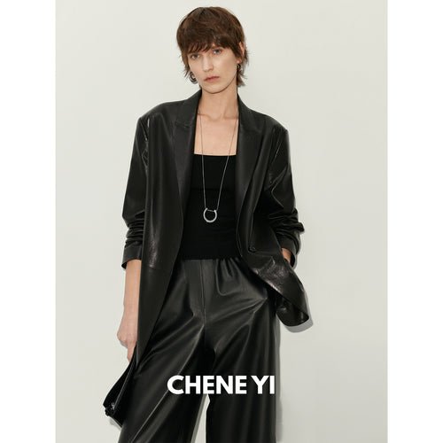 CHENE YI Tencel Cashmere U-shaped Vest