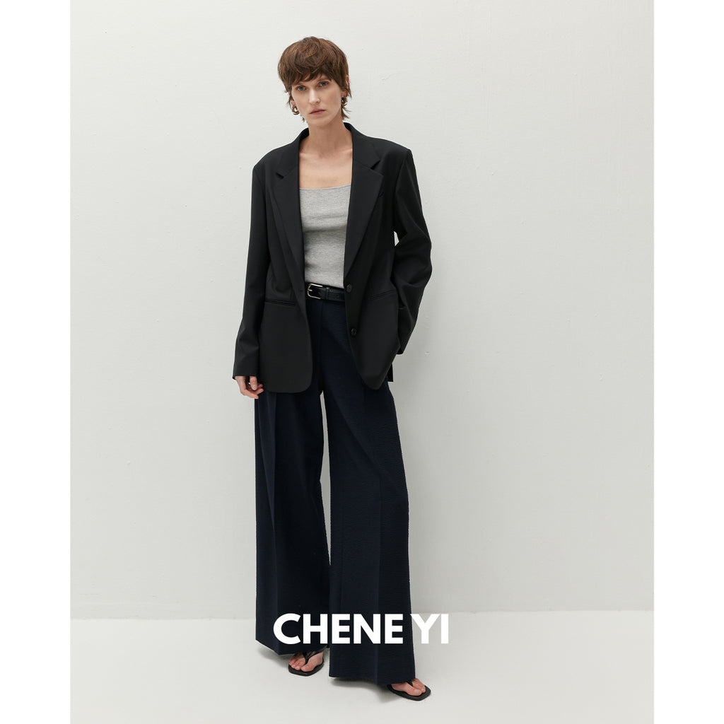 CHENE YI Tencel Cashmere U-shaped Vest