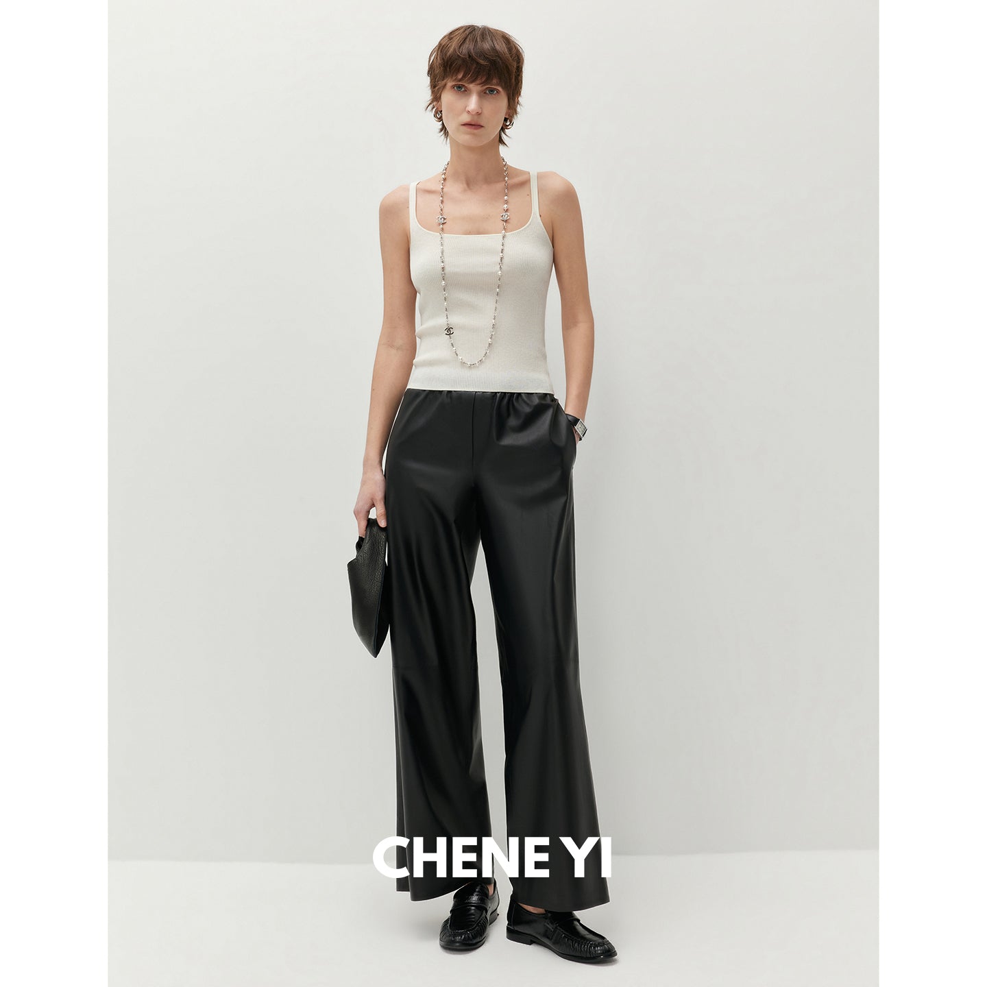 CHENE YI Tencel Cashmere U-shaped Vest