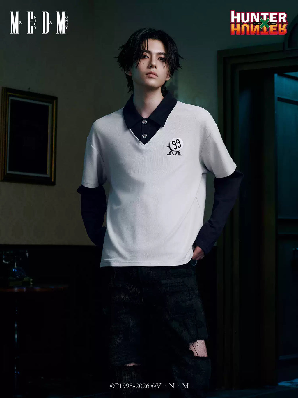 MEDM × Hunter Long-sleeve Polo shirt