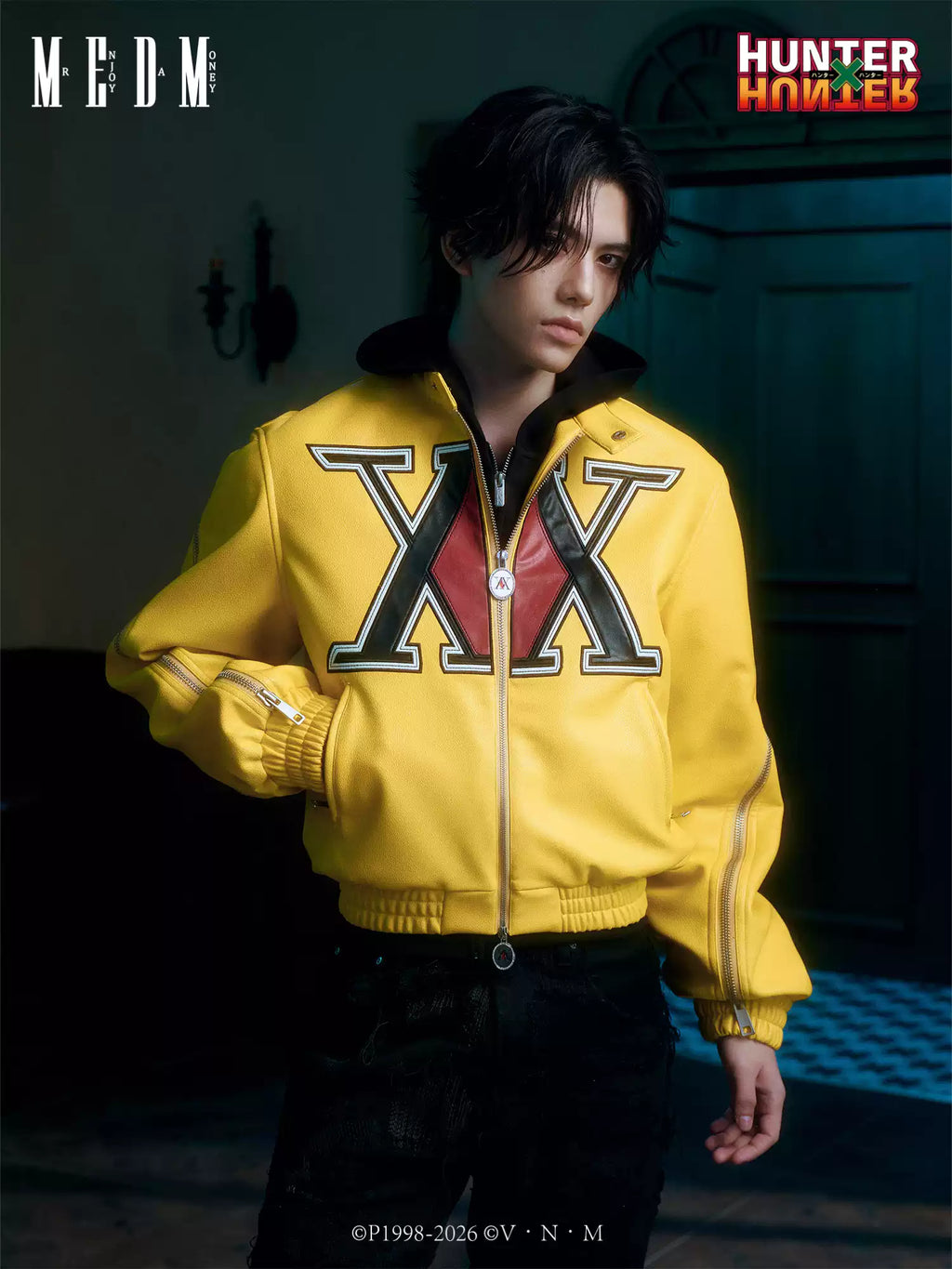 MEDM× Hunter PU leather jacket