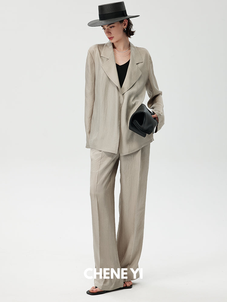 CHENE YI Vest and long pants set