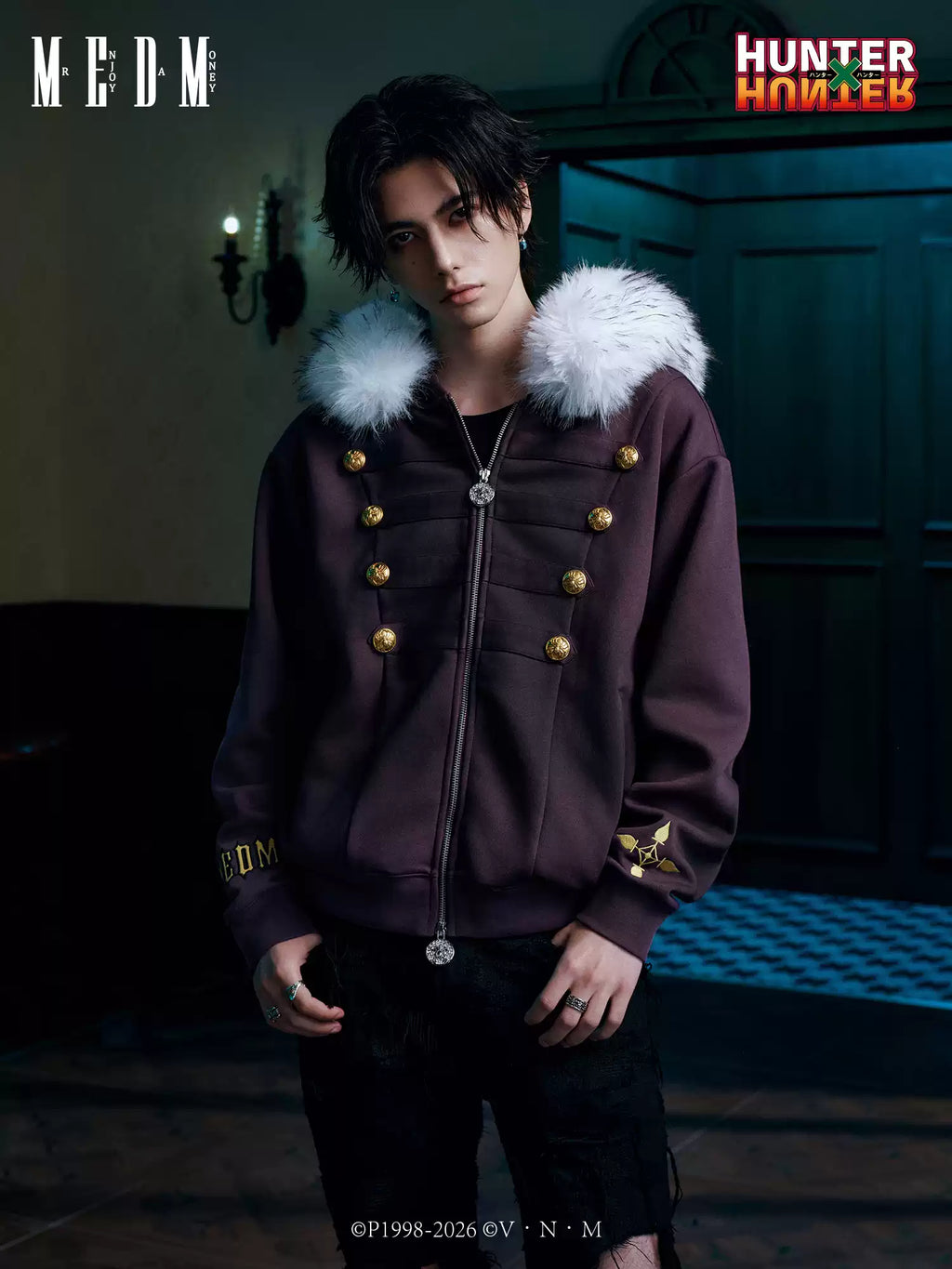 MEDM × Hunter  Zip-up hooded jacket
