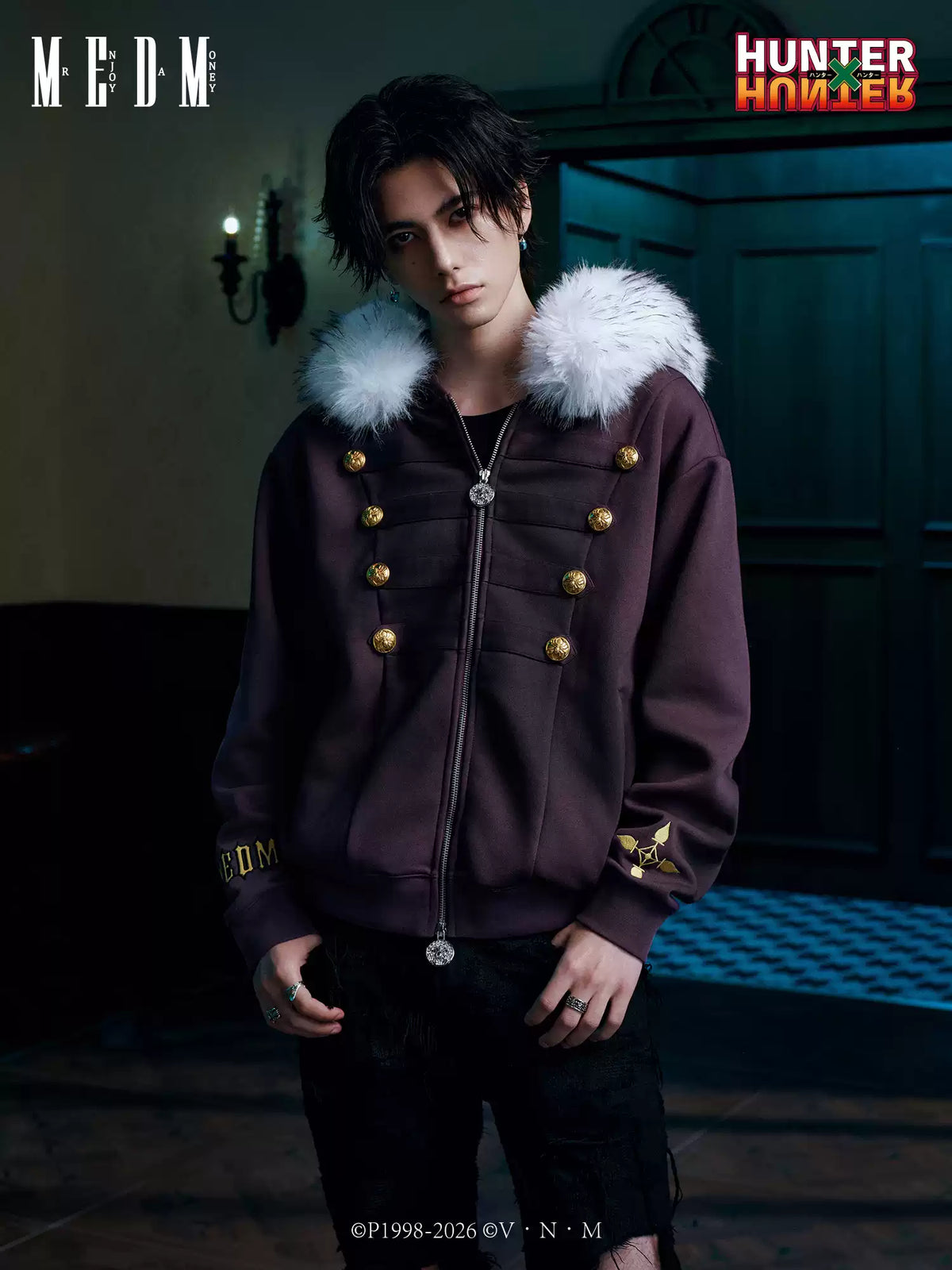 MEDM × Hunter  Zip-up hooded jacket