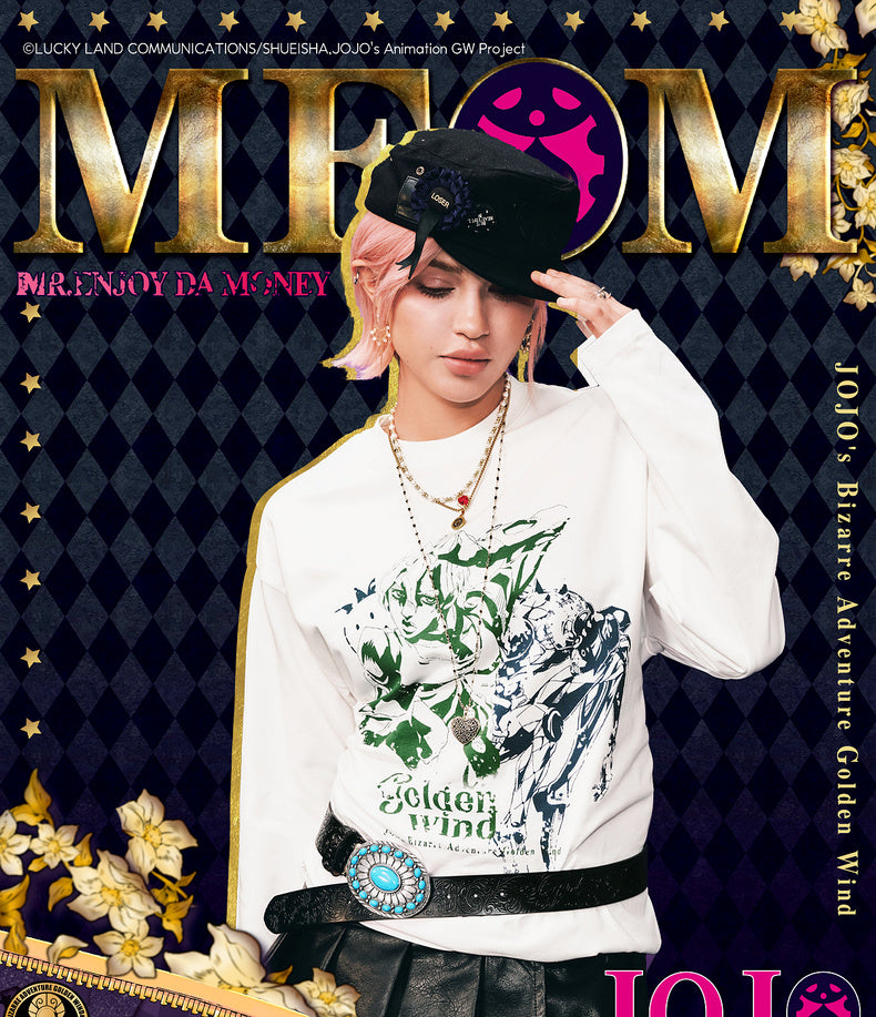 MEDM×JOJO's Bizarre Adventure Golden Wind Red and blue T-shirt