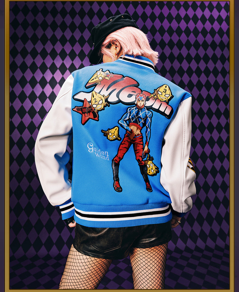 MEDM×JOJO's Bizarre Adventure Golden Wind Baseball jacket