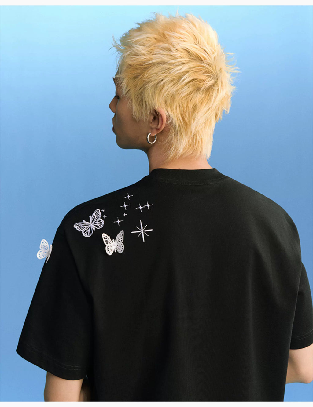 MEDM 3D Butterfly Embroidery T-shirt