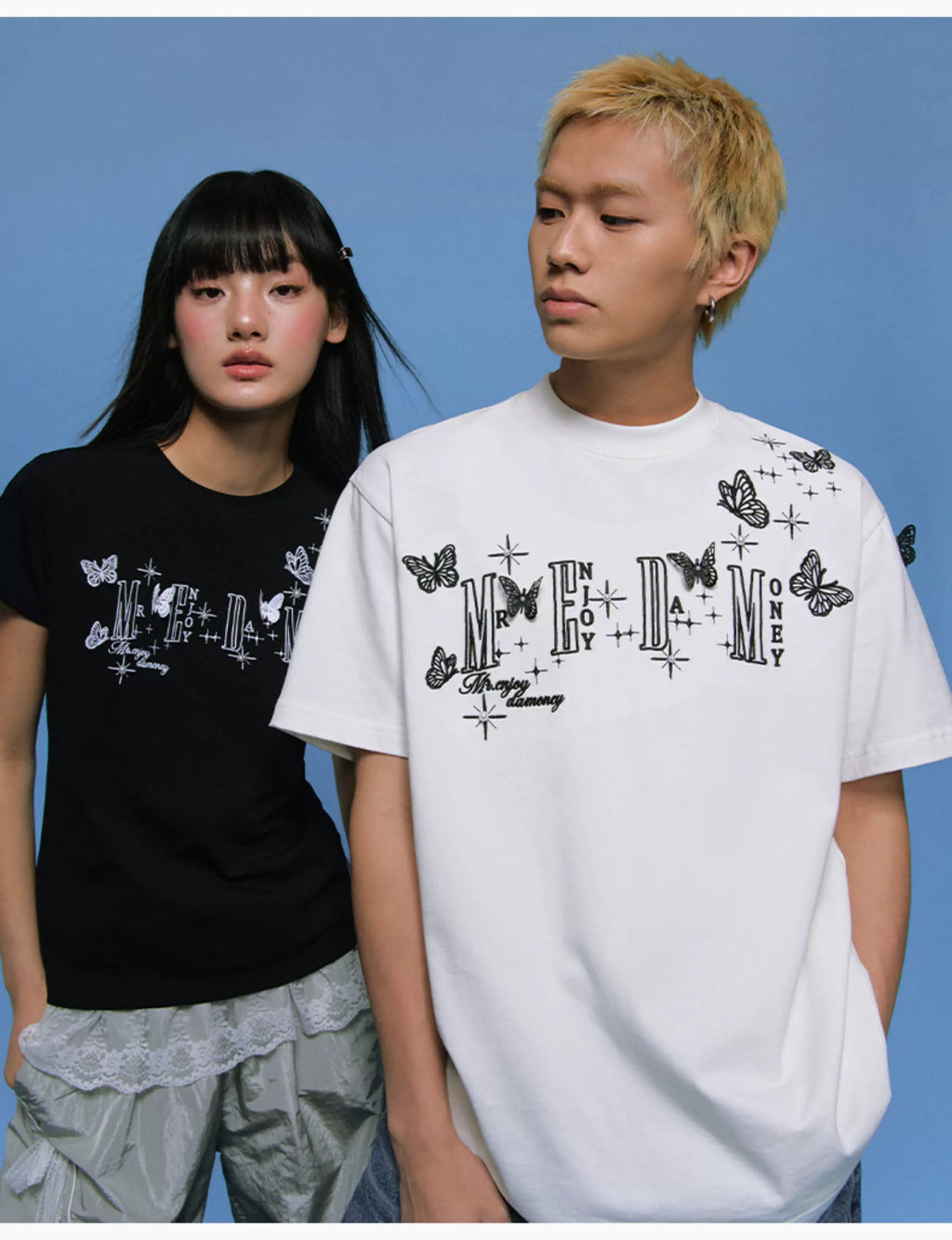MEDM 3D Butterfly Embroidery T-shirt