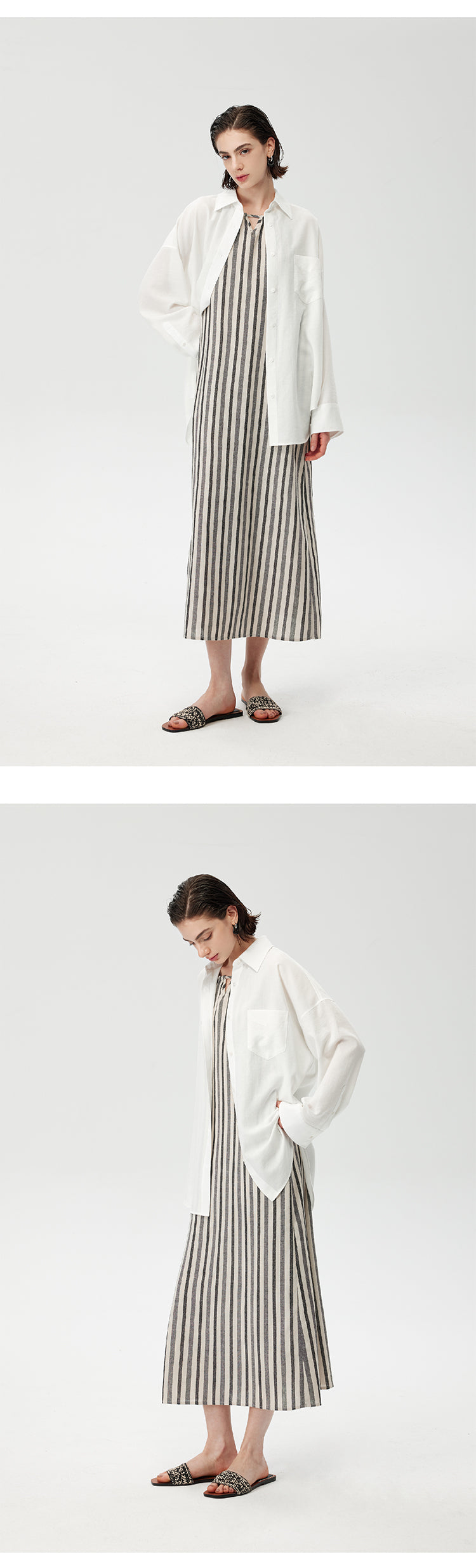 CHENE YI Linen Sun Protection Shirt and Shorts Set