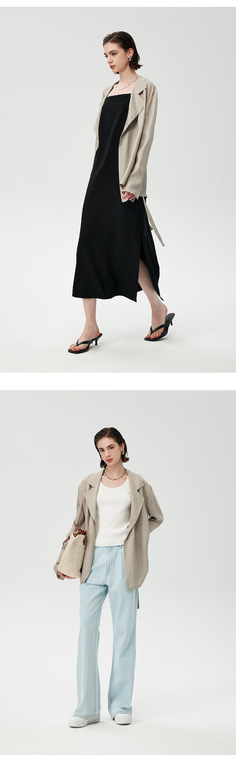 CHENE YI Vest and long pants set