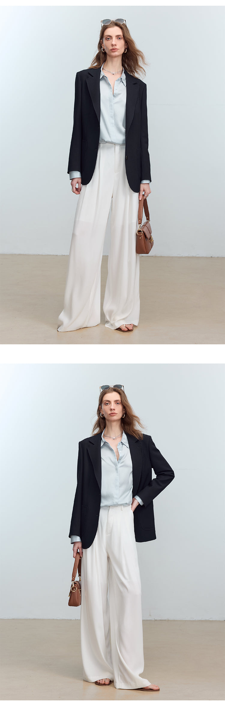 CHENE YI Long dress pants with three pleats
