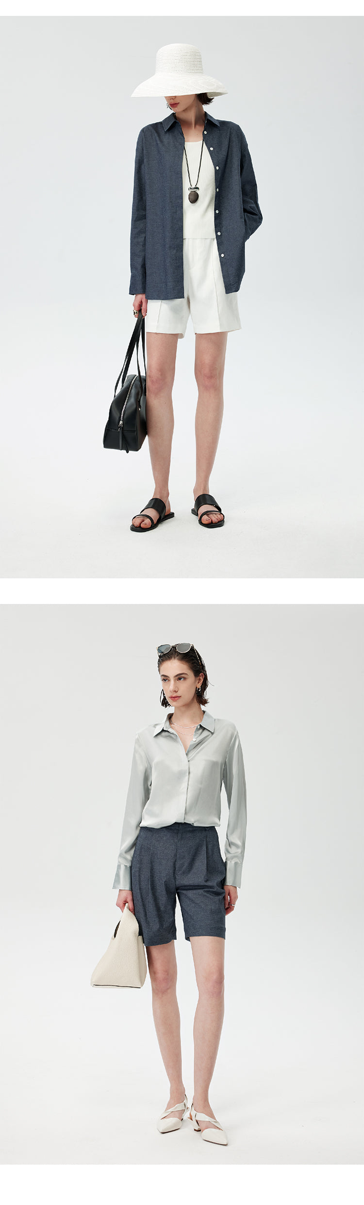 CHENE YI Hemp Shirt and Shorts Set