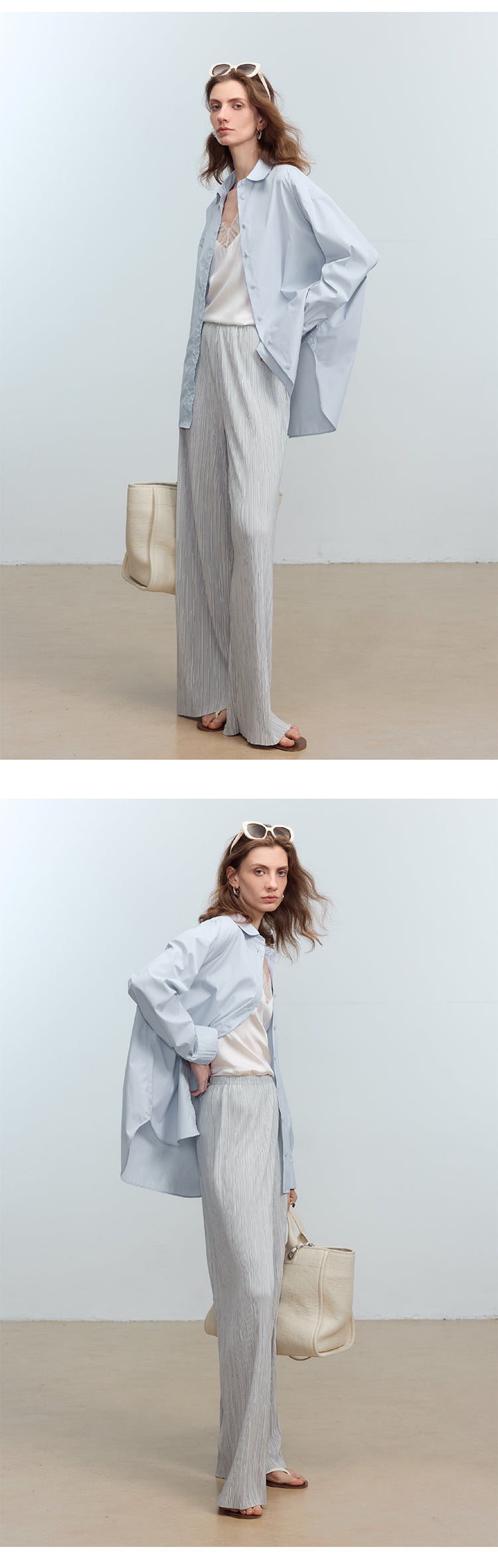 CHENE YI Miyake Pleated Long Pants