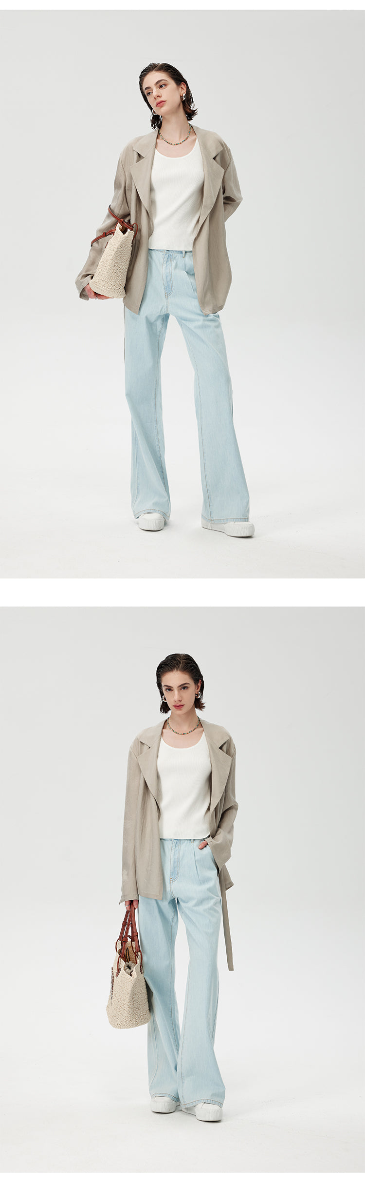 CHENE YI Vest and long pants set
