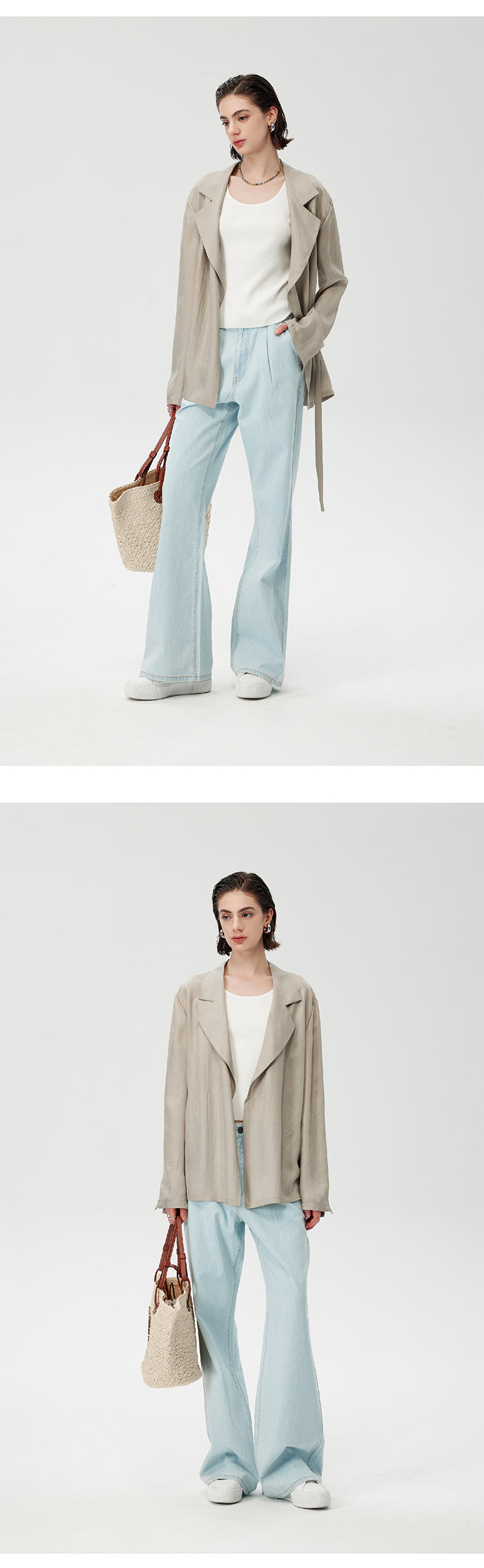 CHENE YI Vest and long pants set