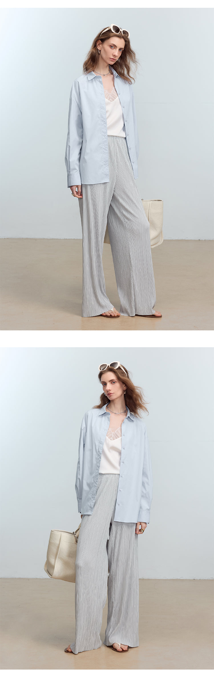 CHENE YI Miyake Pleated Long Pants